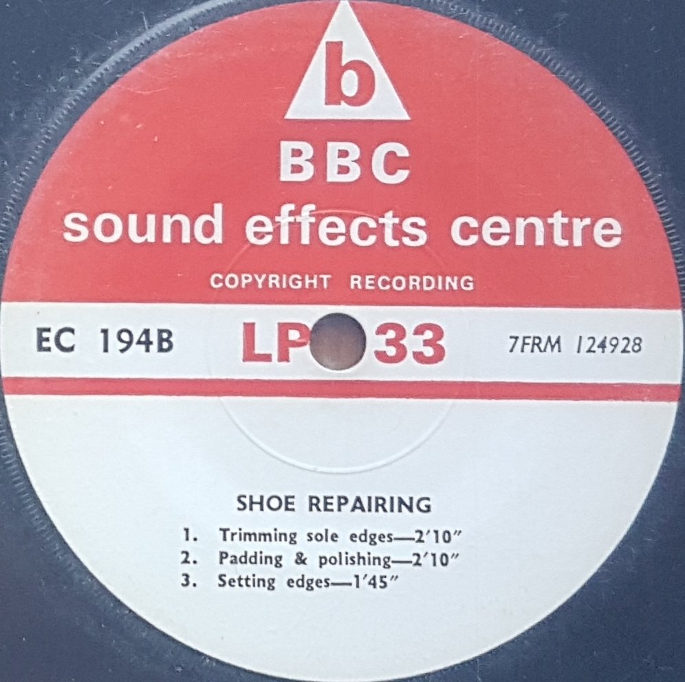 EC 194B Shoe repairing Not registered from the BBC records and Tapes library Label